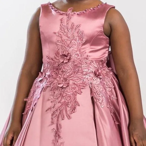 Satin Simone Girls Formal Dress