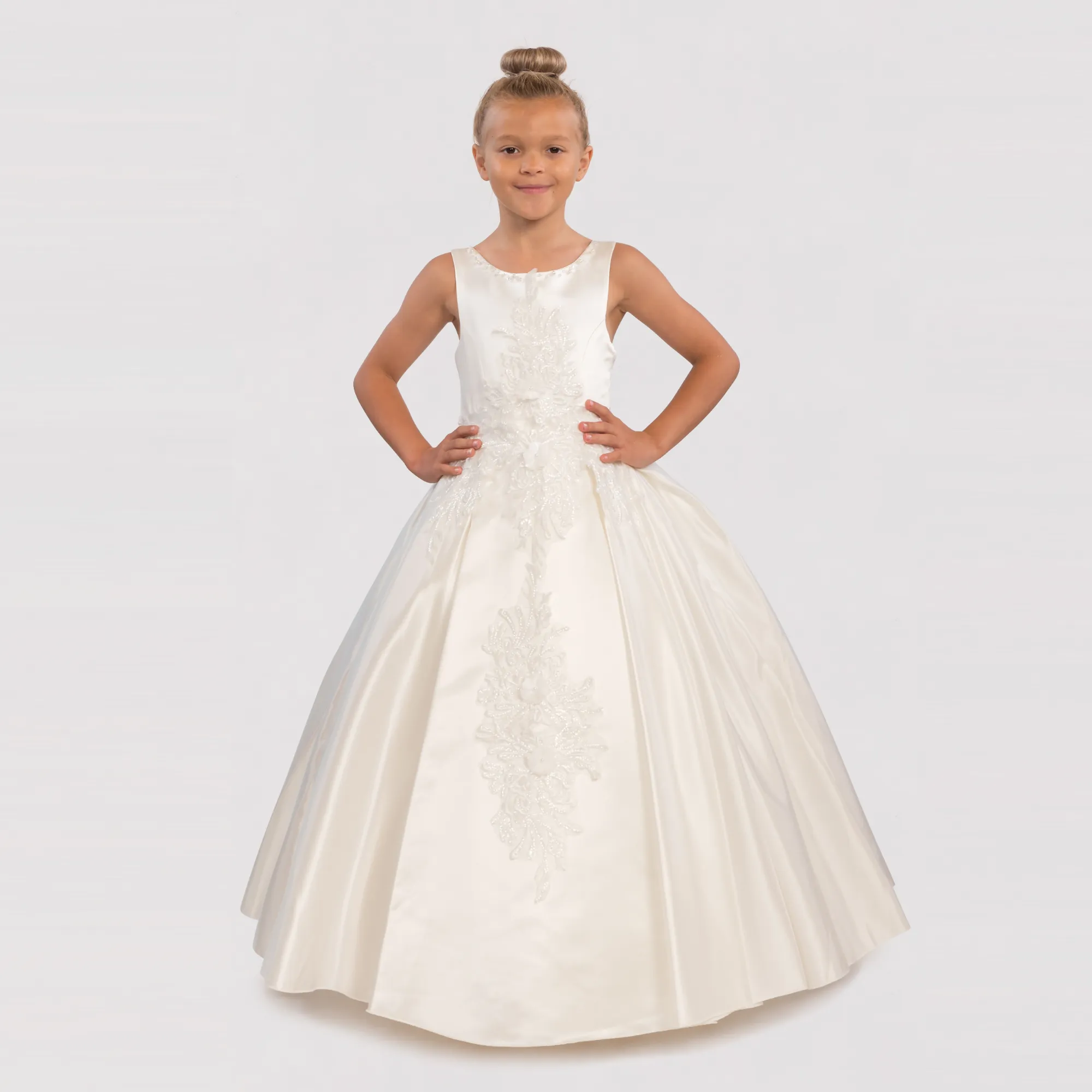 Satin Simone Girls Formal Dress