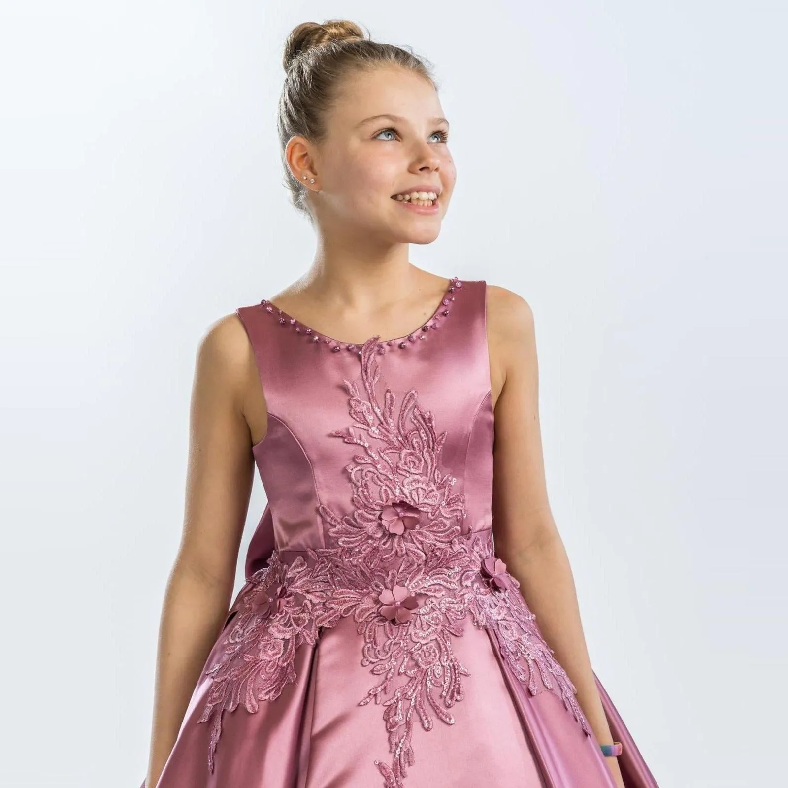 Satin Simone Girls Formal Dress