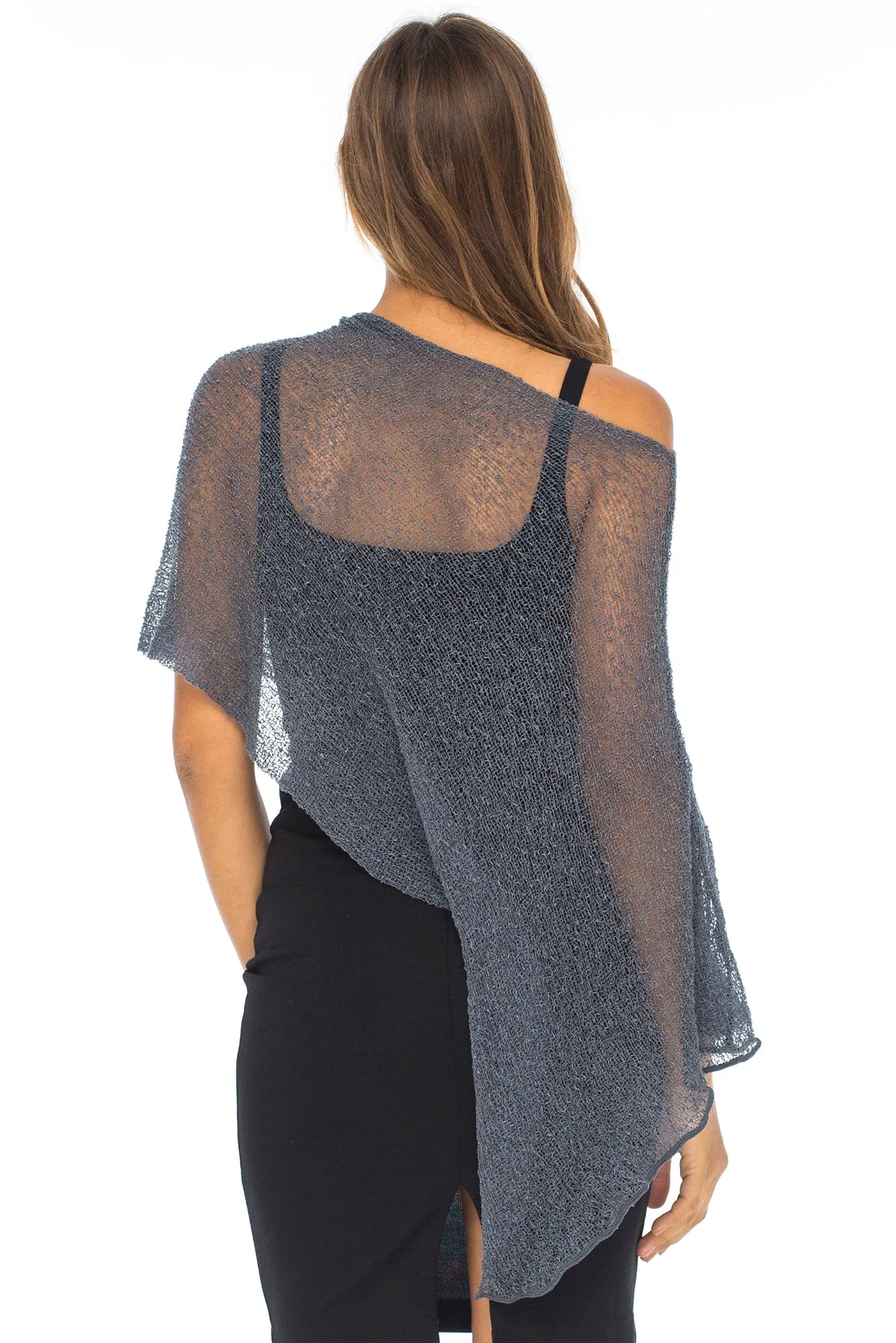 Sheer Poncho Bolero Pullover Shrug