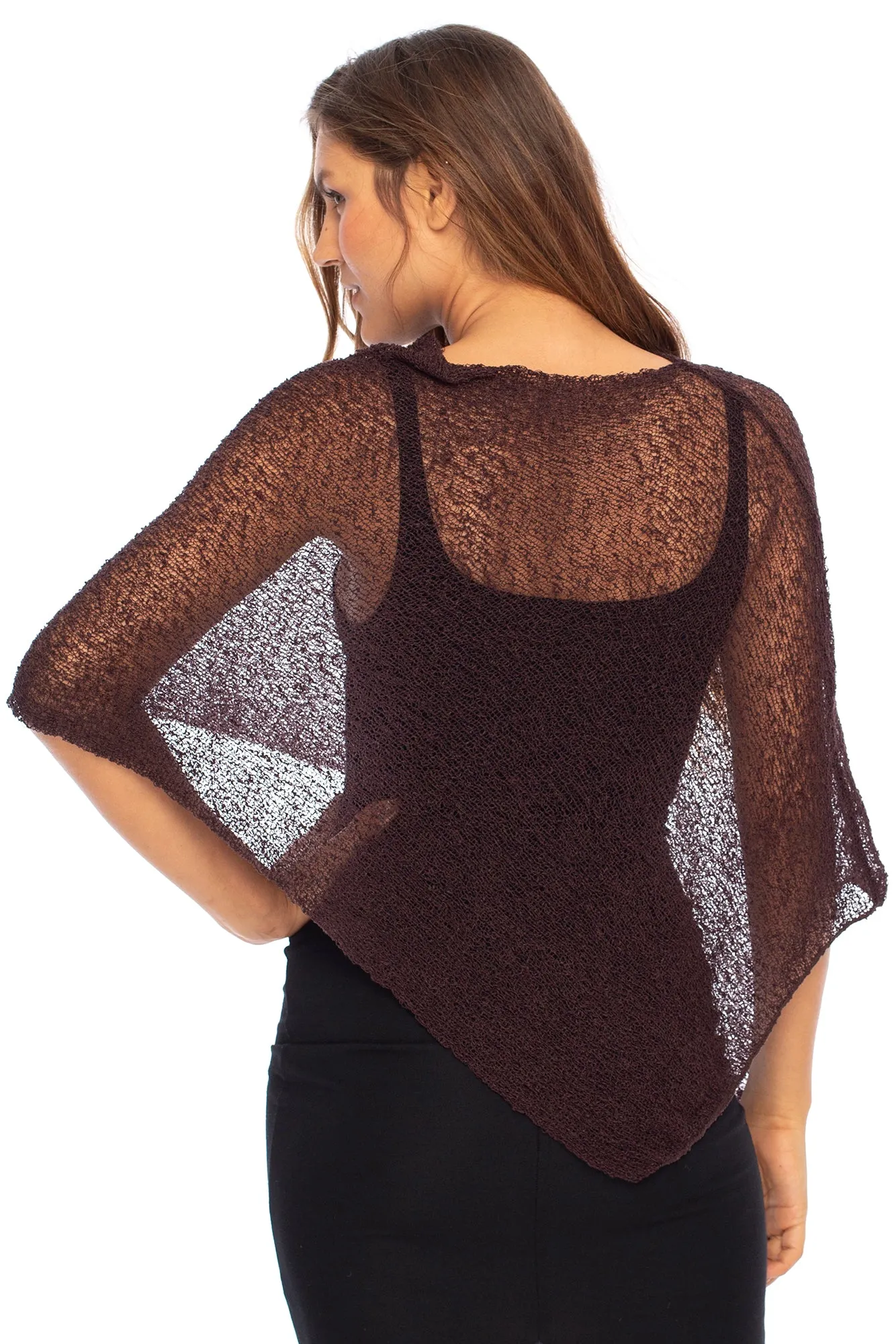 Sheer Poncho Bolero Pullover Shrug