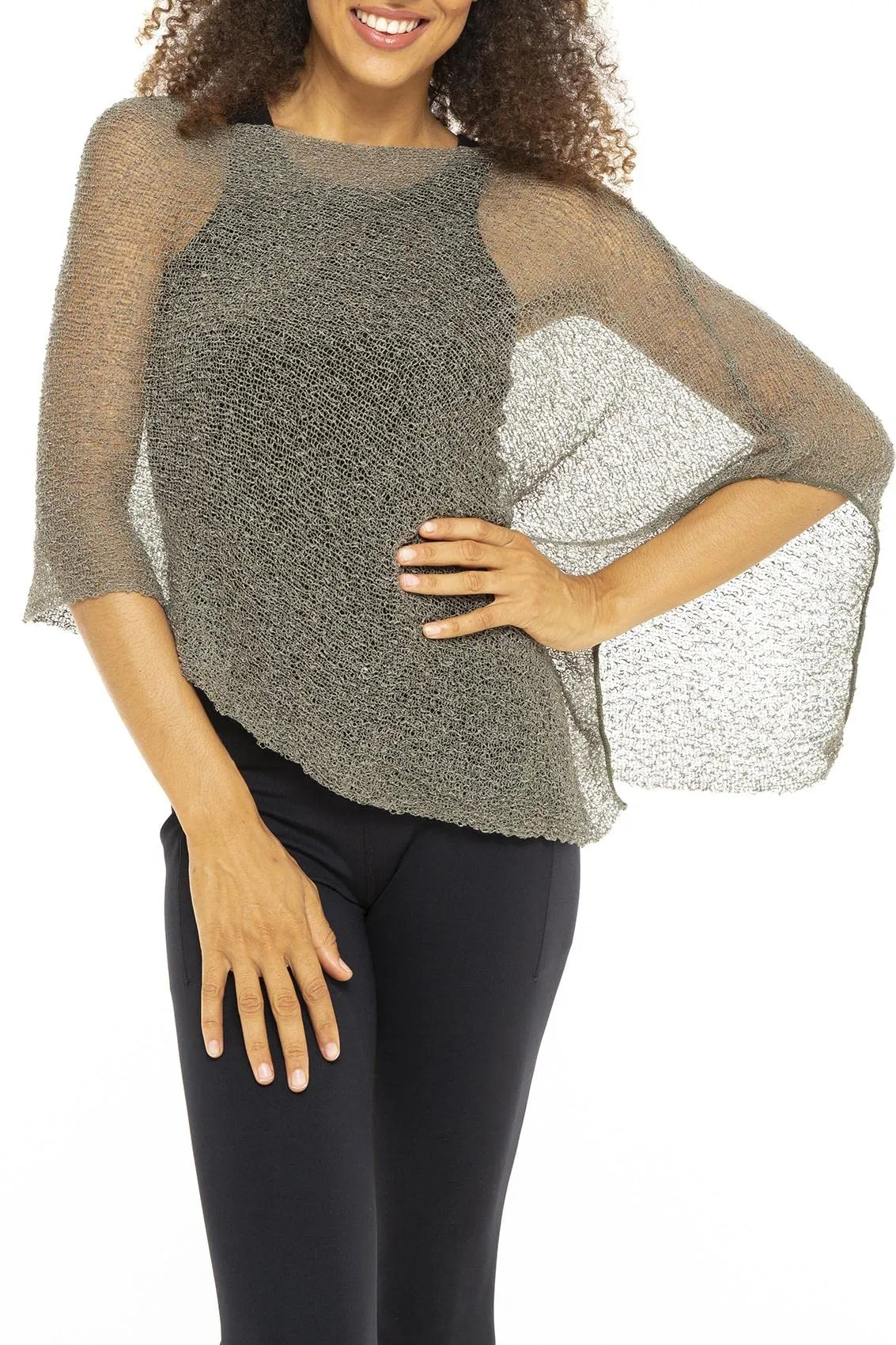 Sheer Poncho Bolero Pullover Shrug