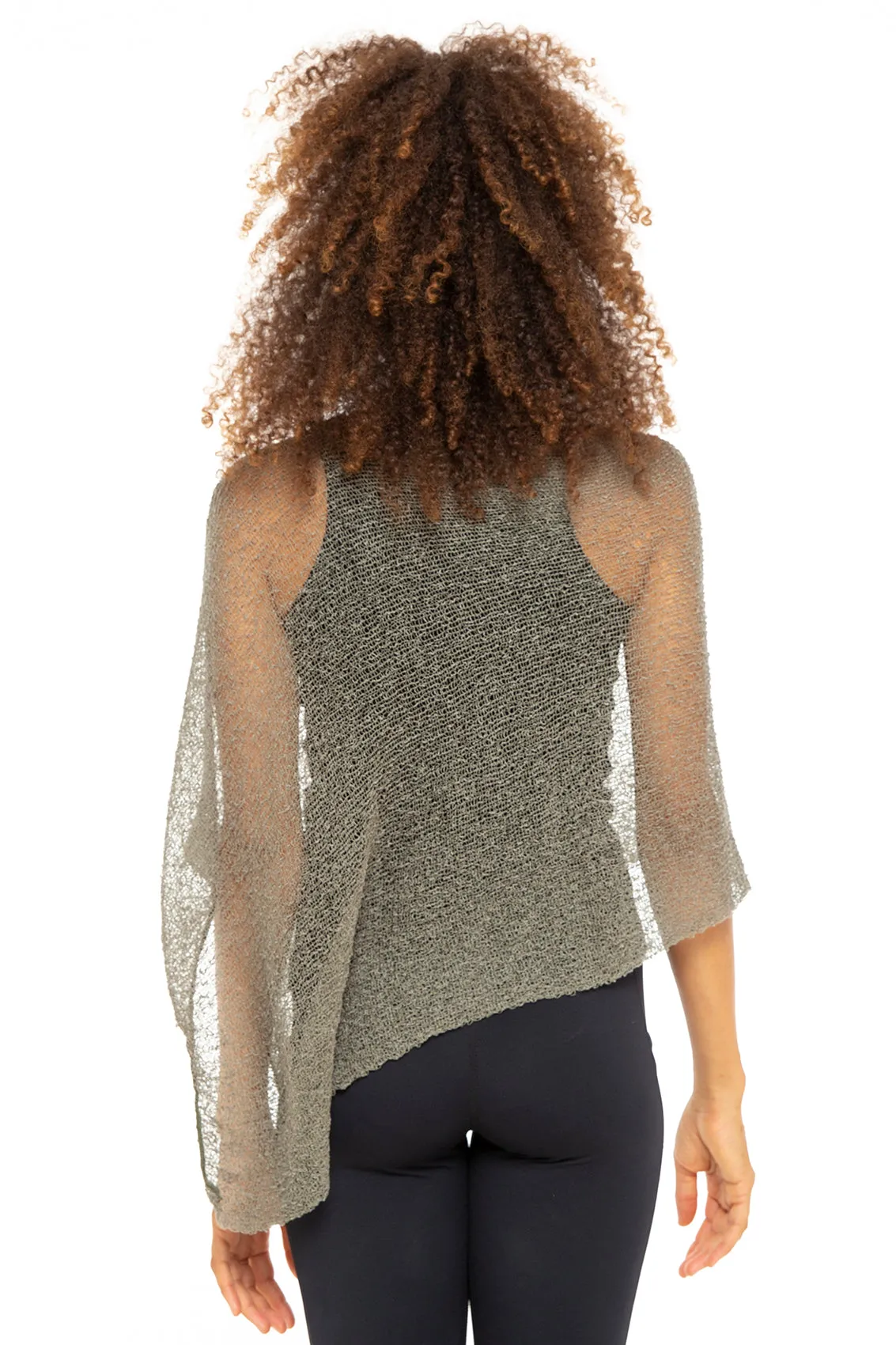 Sheer Poncho Bolero Pullover Shrug