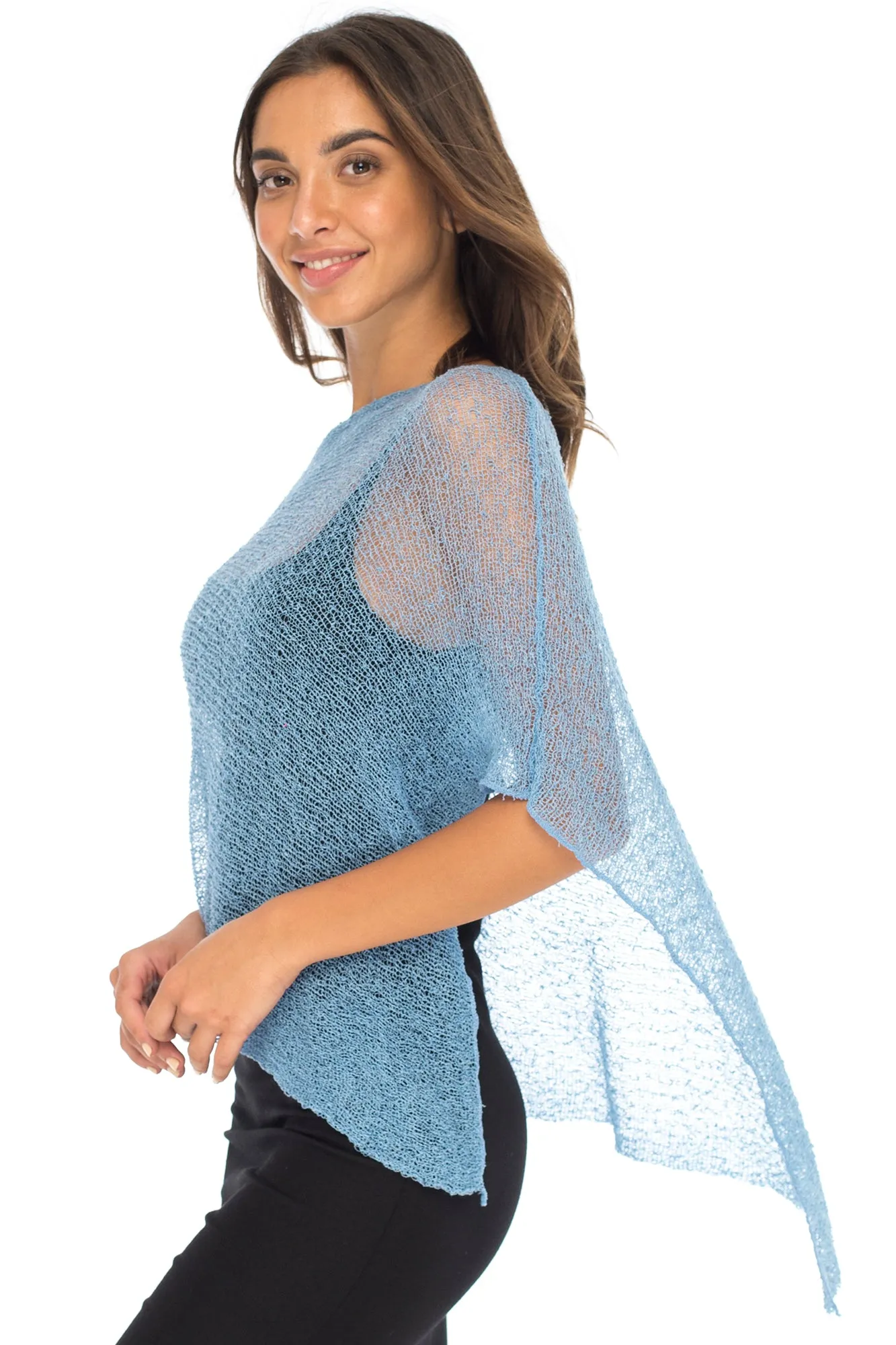 Sheer Poncho Bolero Pullover Shrug