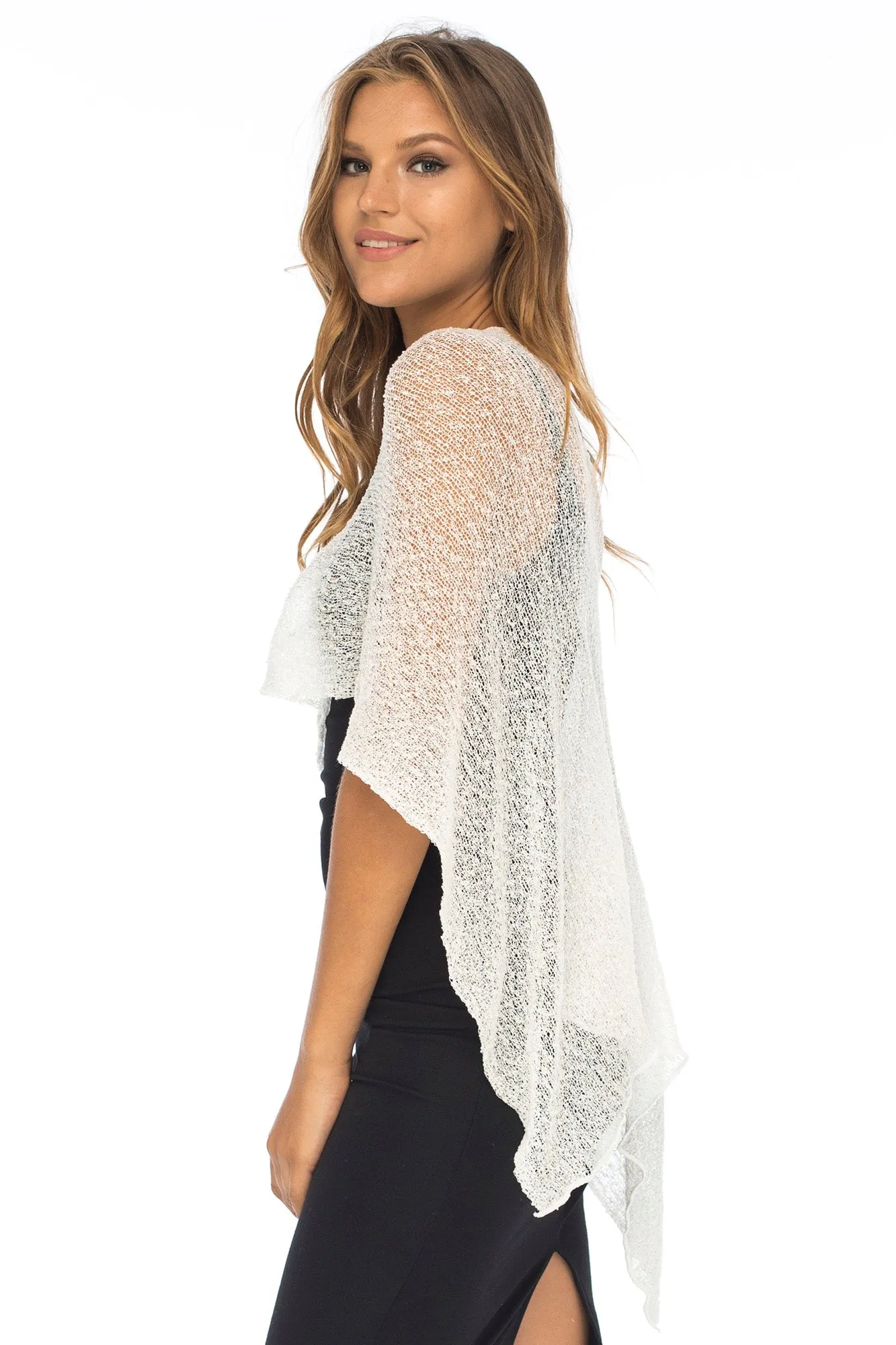 Sheer Poncho Bolero Pullover Shrug