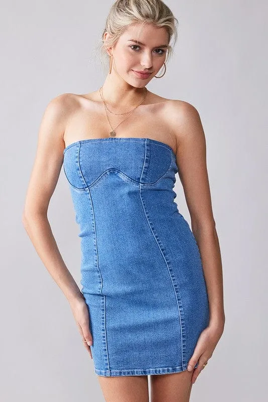 She's Stylish Denim Women's Short Dress