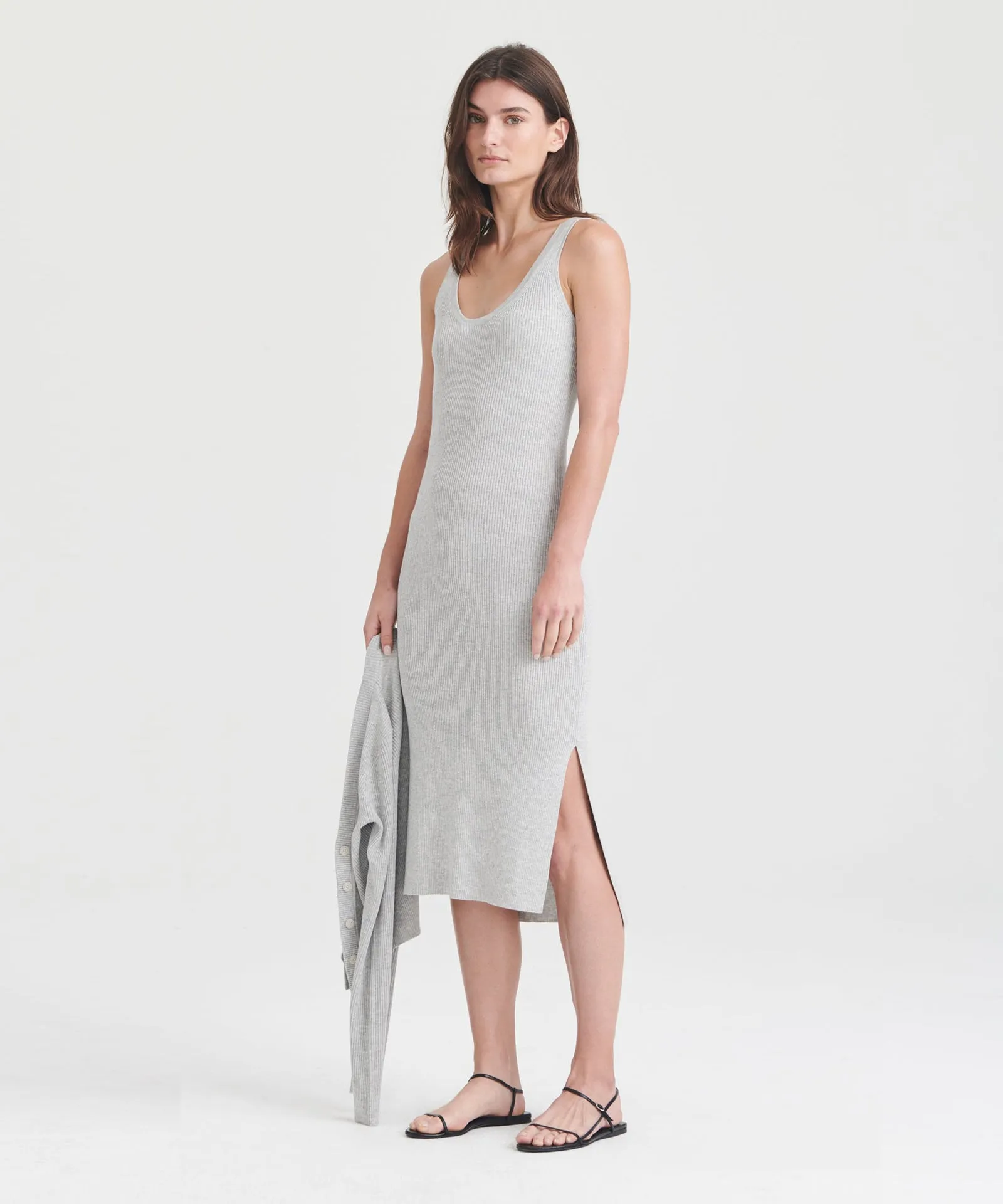 Silk Cashmere Midi Tank Dress