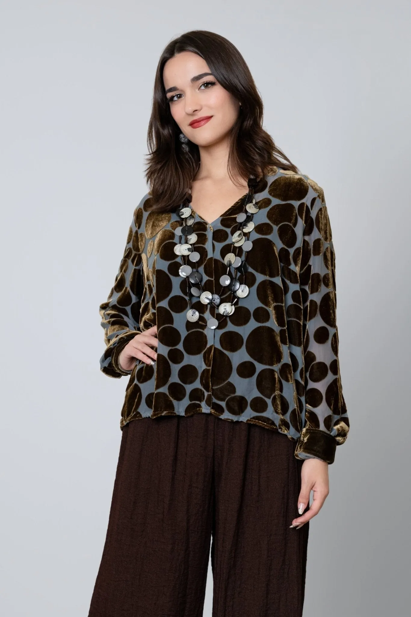 Silk Dot Top