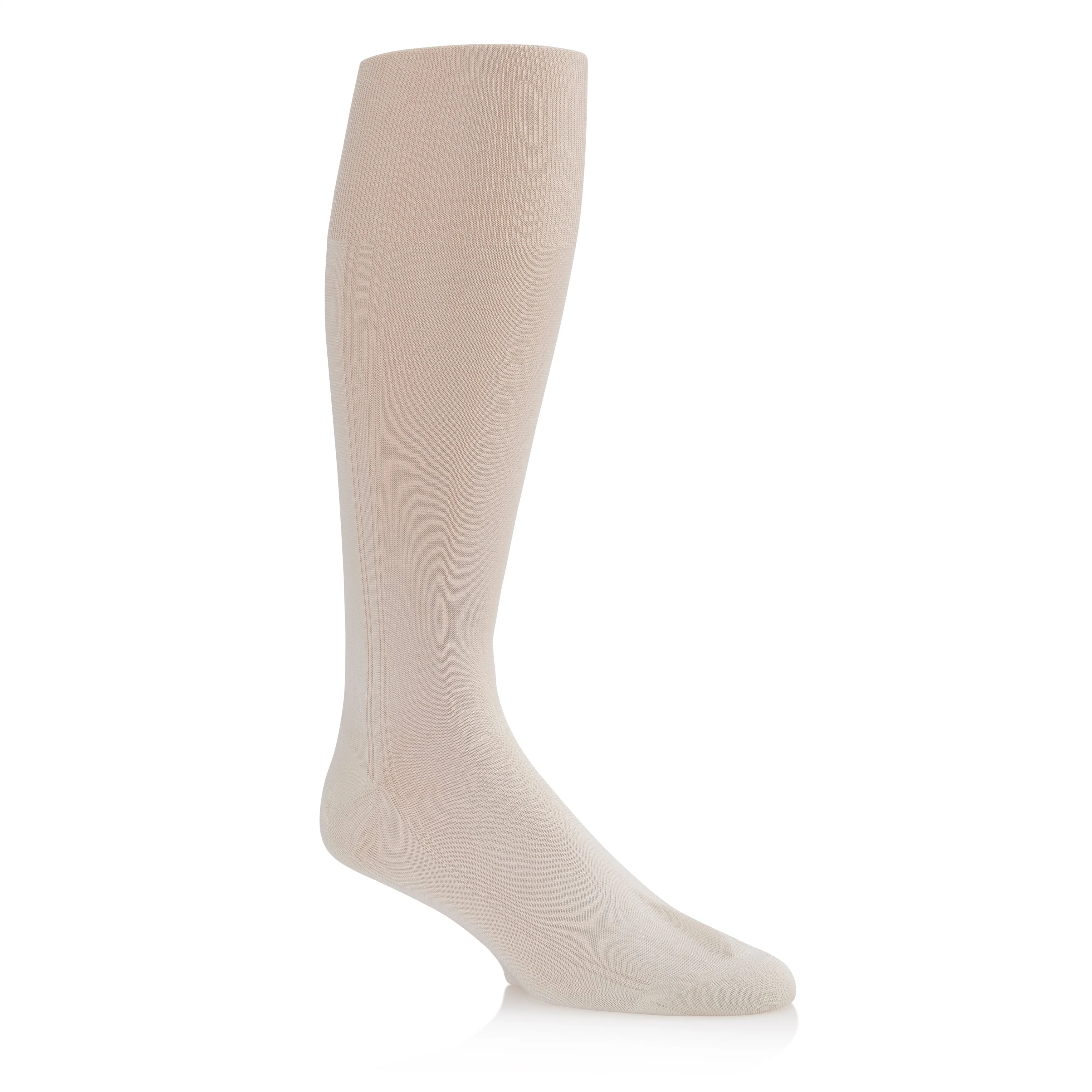 Silk Formal Ribbed Long Socks