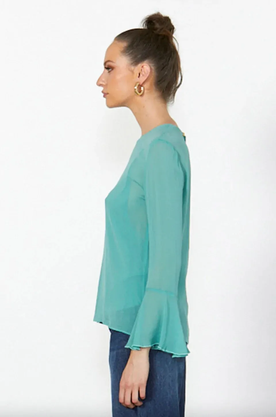 Silk Nightlife Top Seafoam