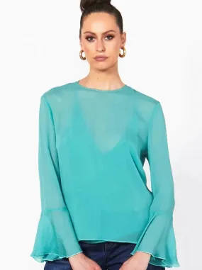 Silk Nightlife Top Seafoam