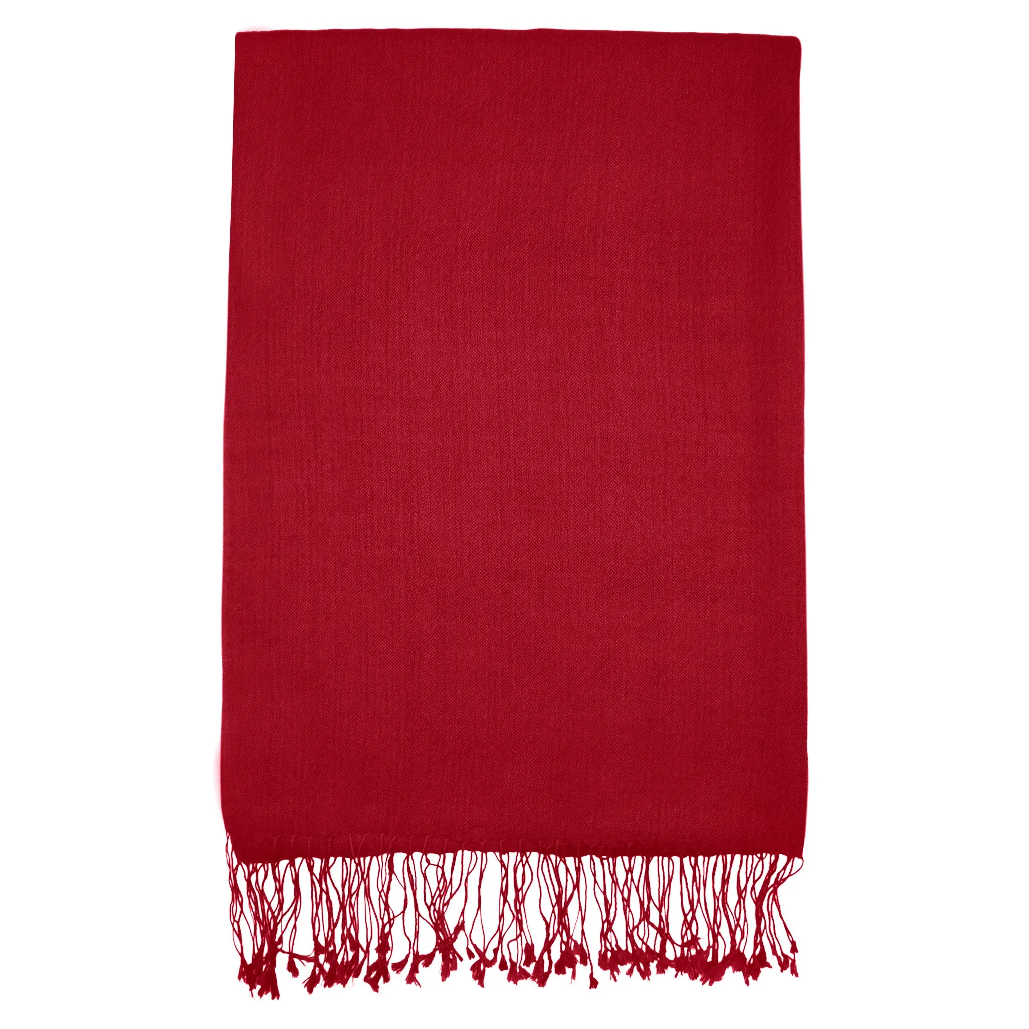 Silk/Wool Stole - Dark Red