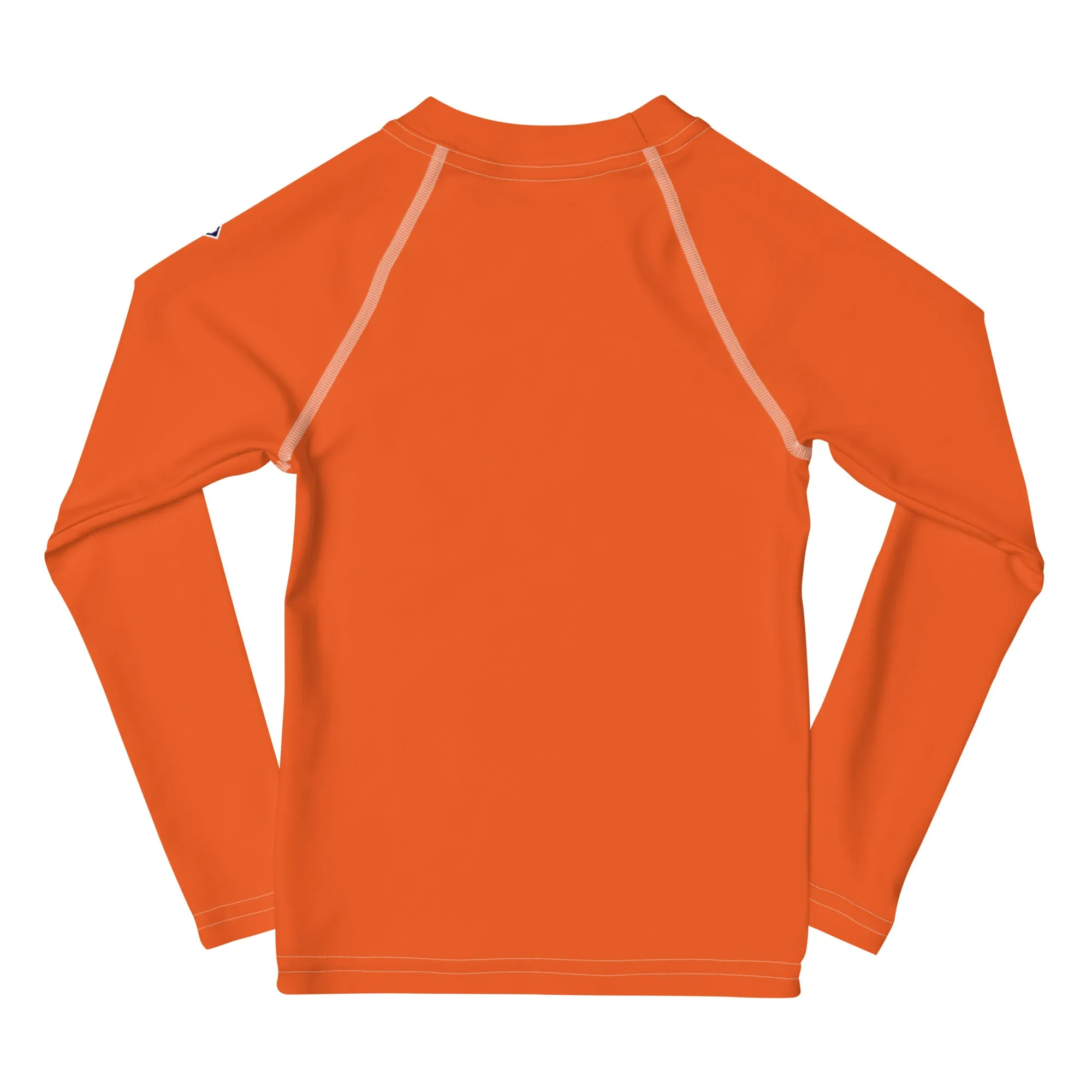 Sporty Splash: Solid Color Rash Guards for Active Boys - Flamingo