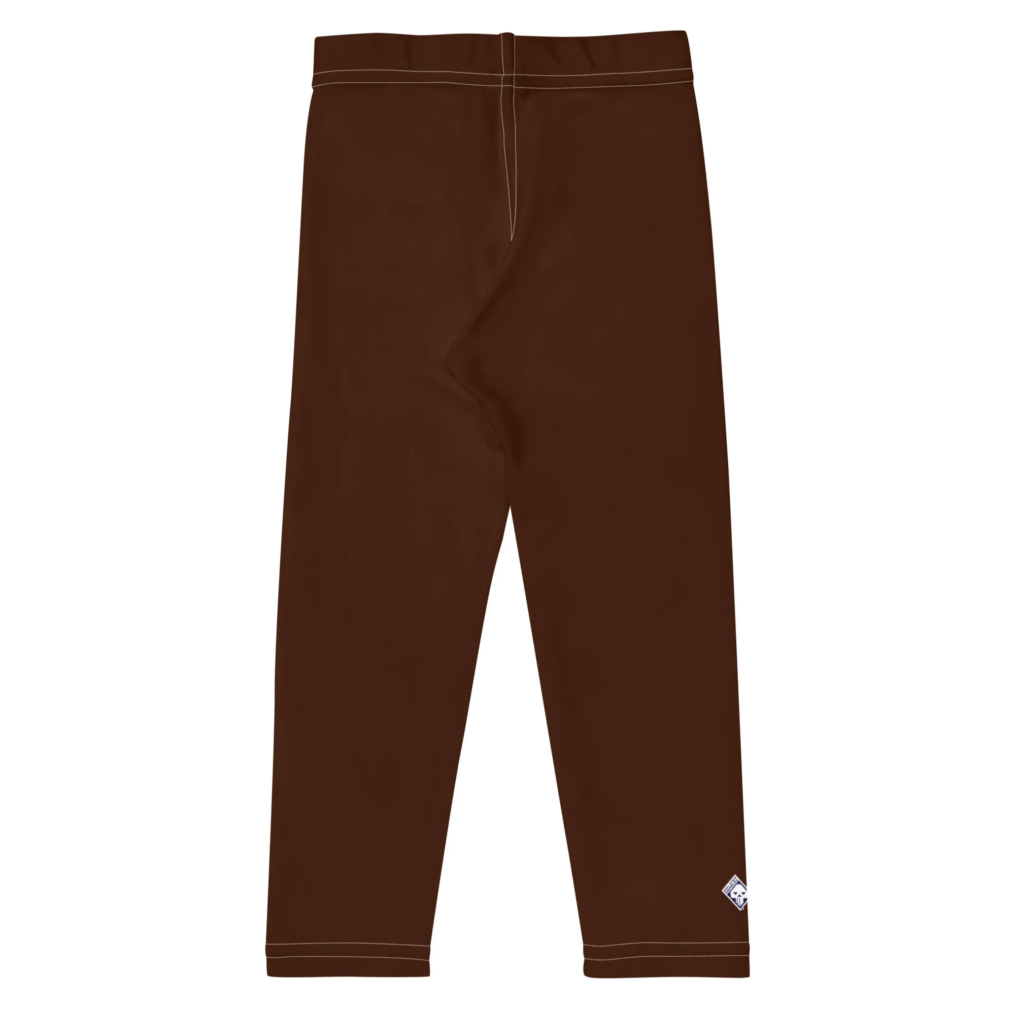 Sporty Staples: Solid Color Leggings for Active Girls - Chocolate