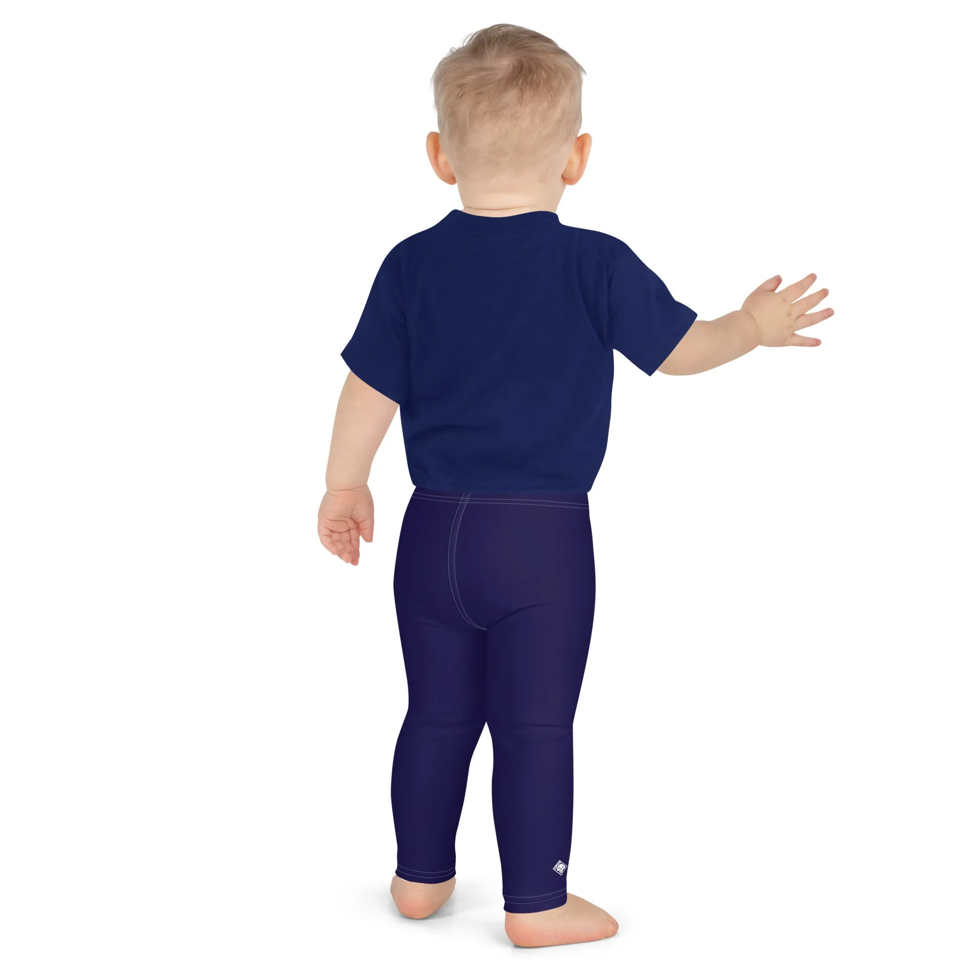 Sporty Vibes: Solid Color Leggings for Active Boys - Midnight Blue