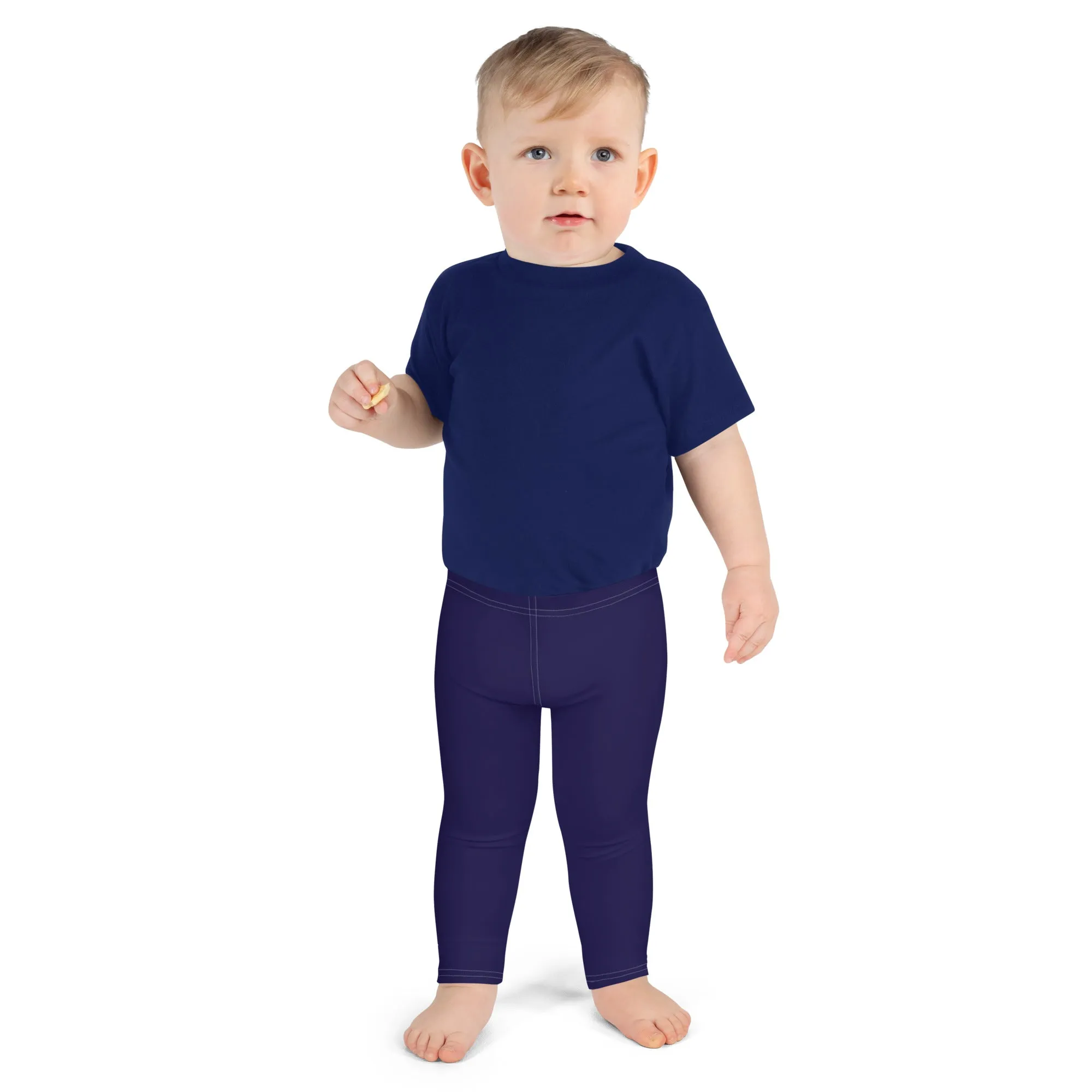 Sporty Vibes: Solid Color Leggings for Active Boys - Midnight Blue