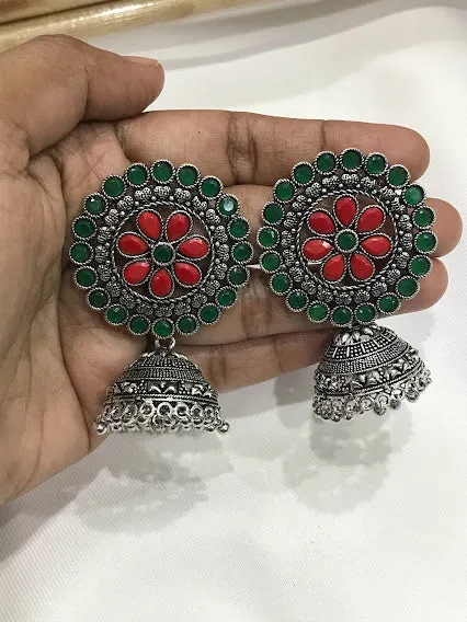 Stylish High End Oxidized Jhumka Jhumki Earrings