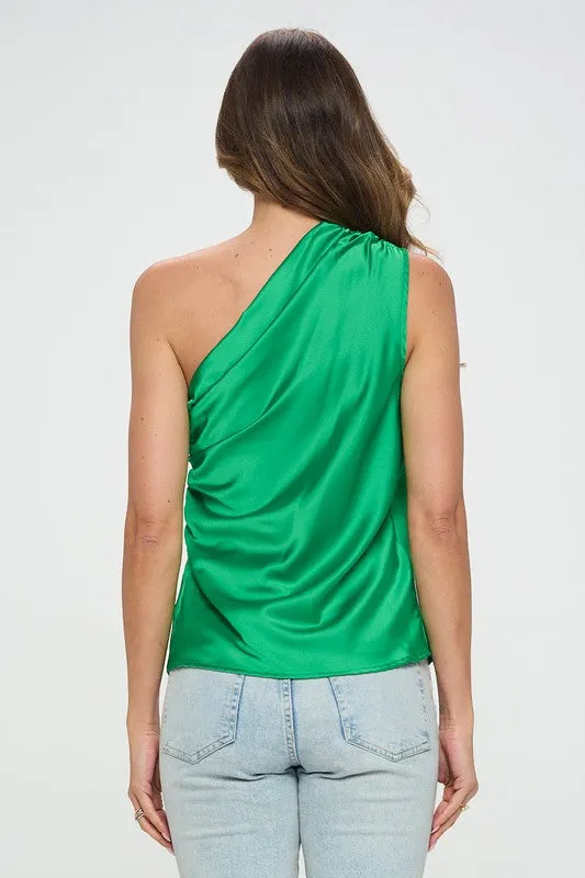 Stylish Satin Green Top