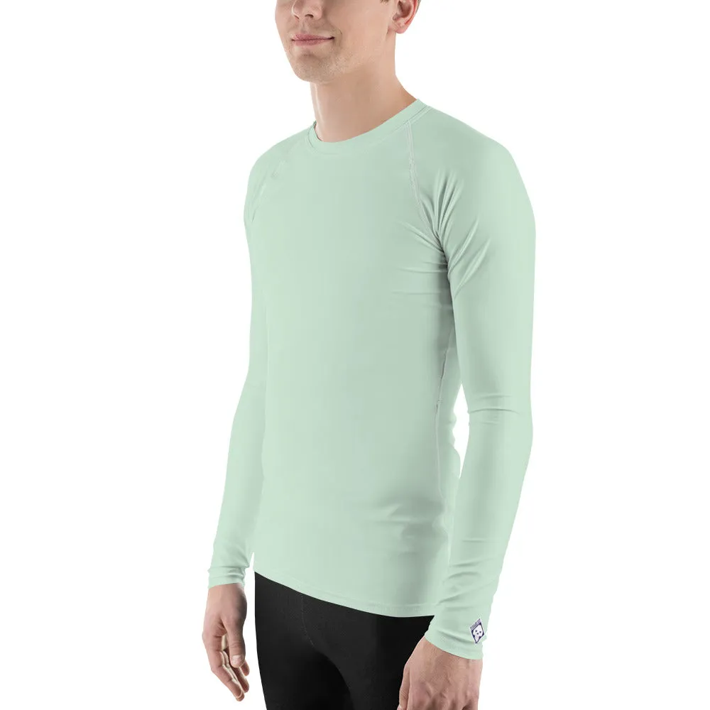 Stylish Shield: Solid Color Rash Guard for Men - Surf Crest