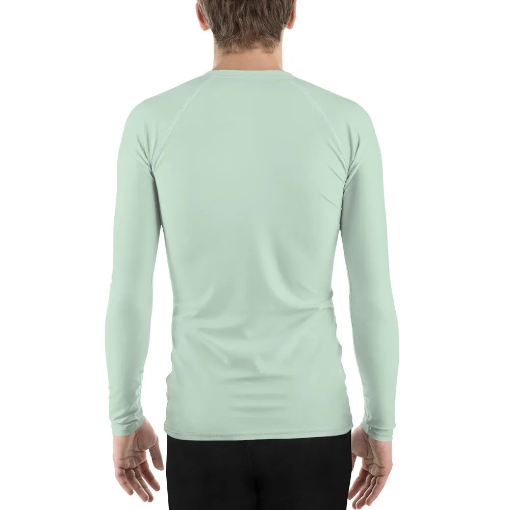 Stylish Shield: Solid Color Rash Guard for Men - Surf Crest