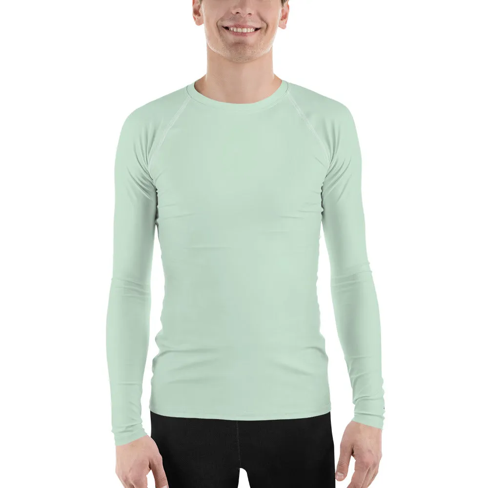 Stylish Shield: Solid Color Rash Guard for Men - Surf Crest