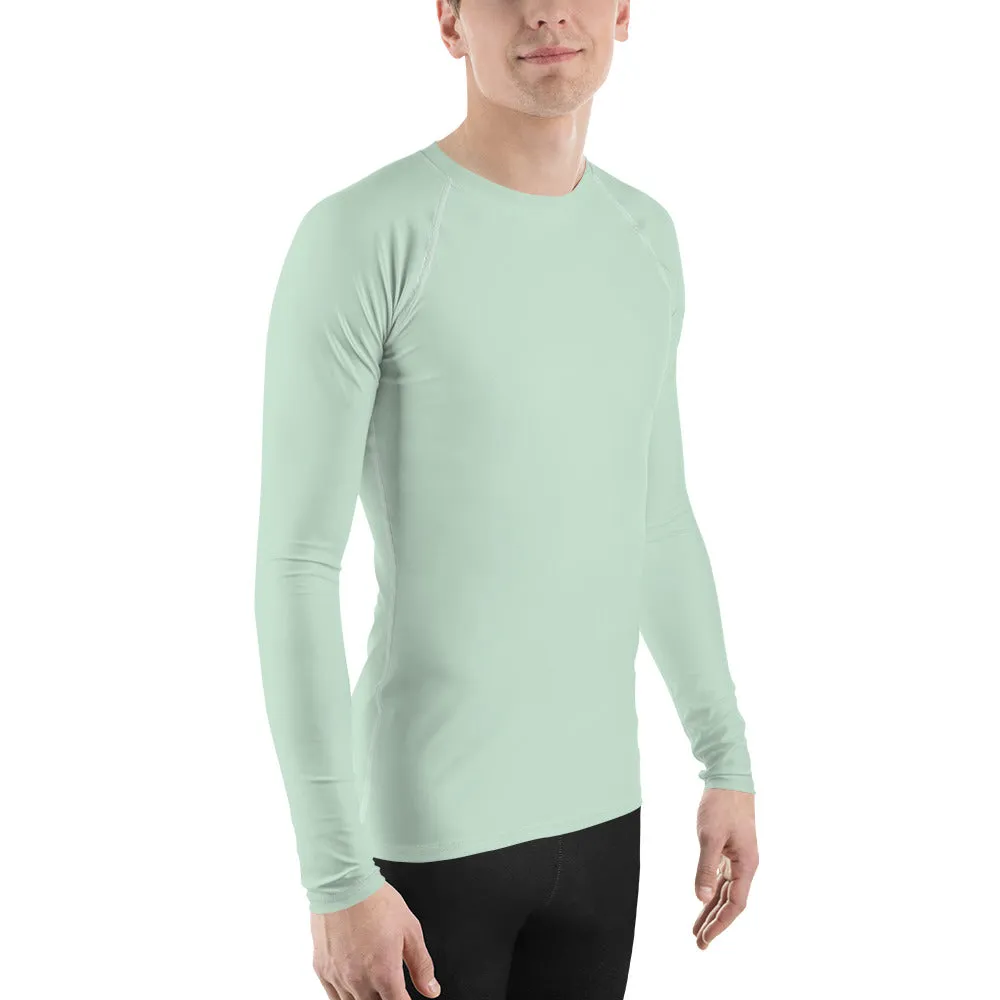 Stylish Shield: Solid Color Rash Guard for Men - Surf Crest