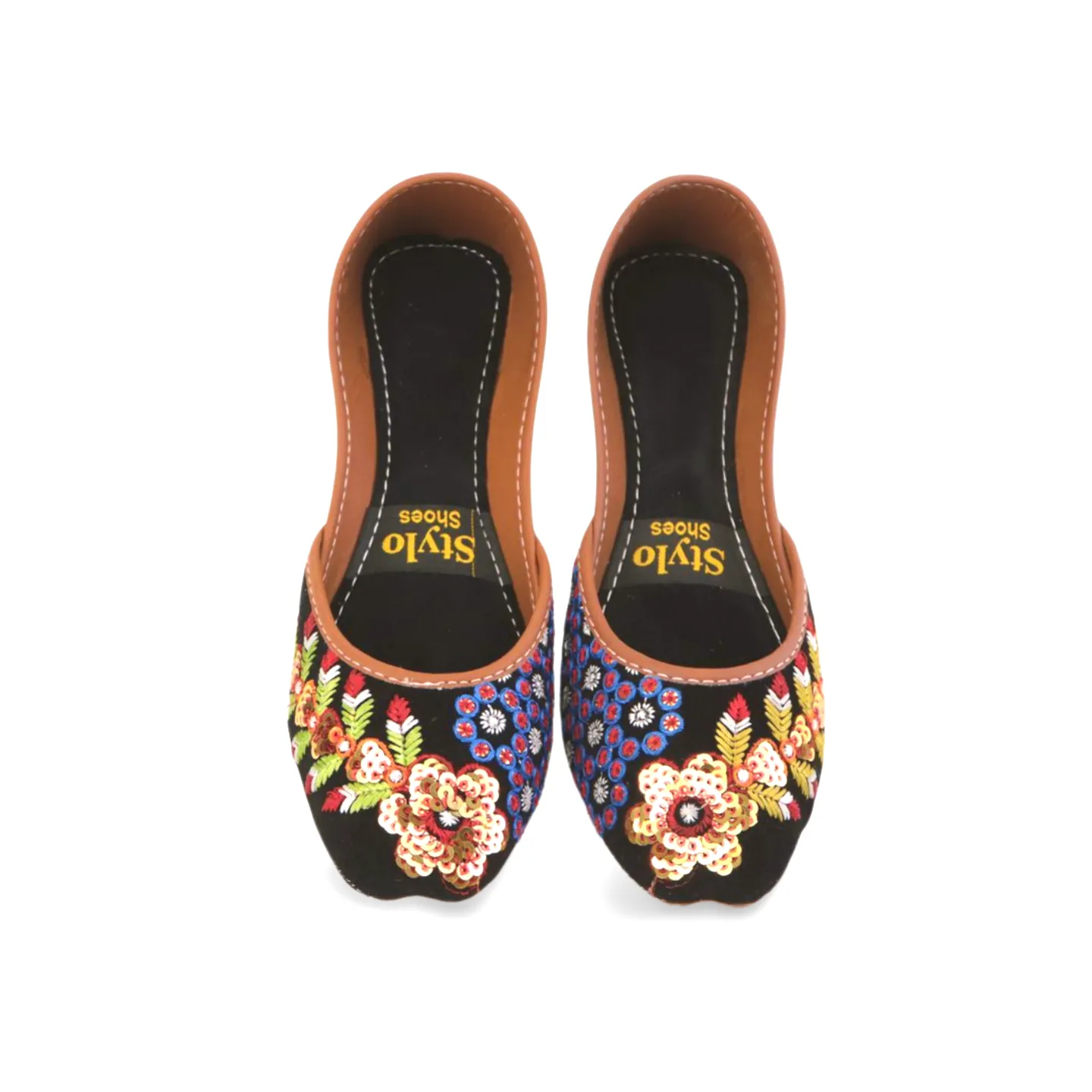 Stylish Velvet Embroidered Khussa for Girls - Traditional Pakistani Footwear with a Modern Twist