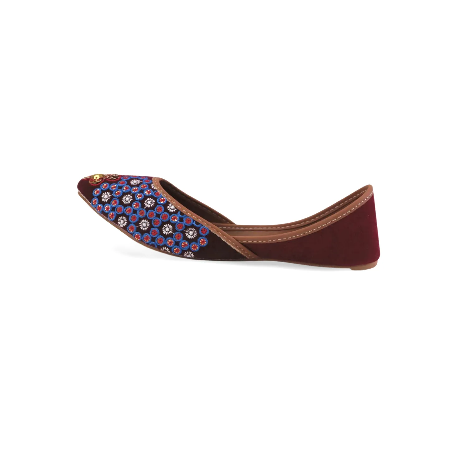 Stylish Velvet Embroidered Khussa for Girls - Traditional Pakistani Footwear with a Modern Twist