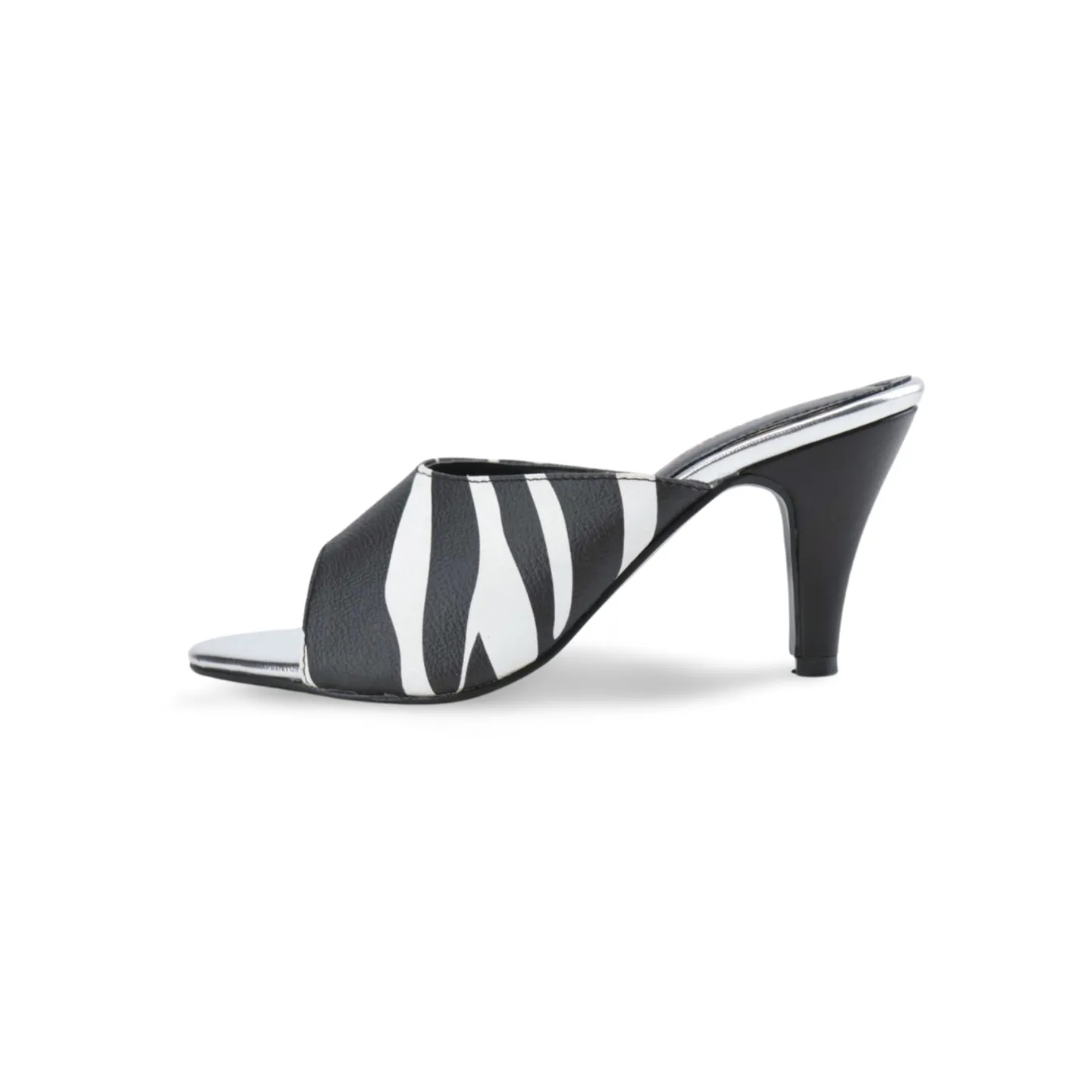 Stylish Zebra Print Heel Sandals