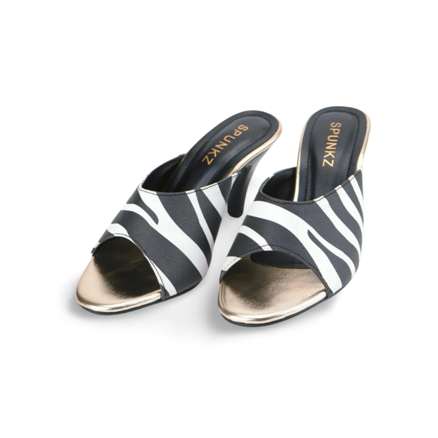 Stylish Zebra Print Heel Sandals