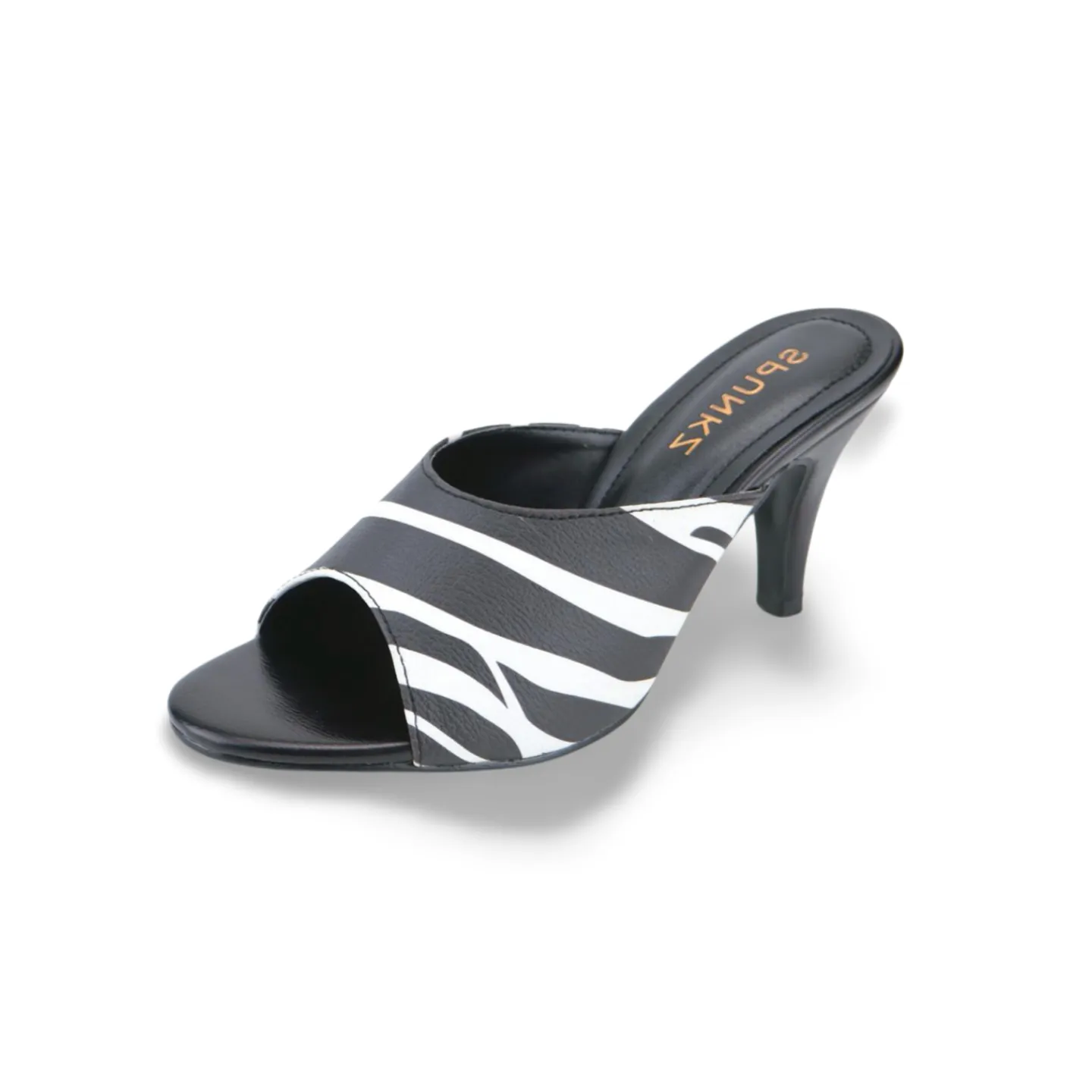 Stylish Zebra Print Heel Sandals