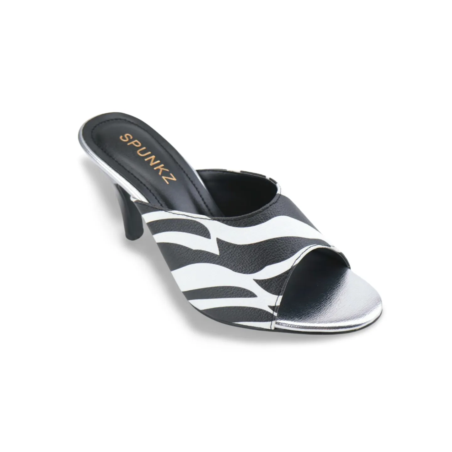 Stylish Zebra Print Heel Sandals