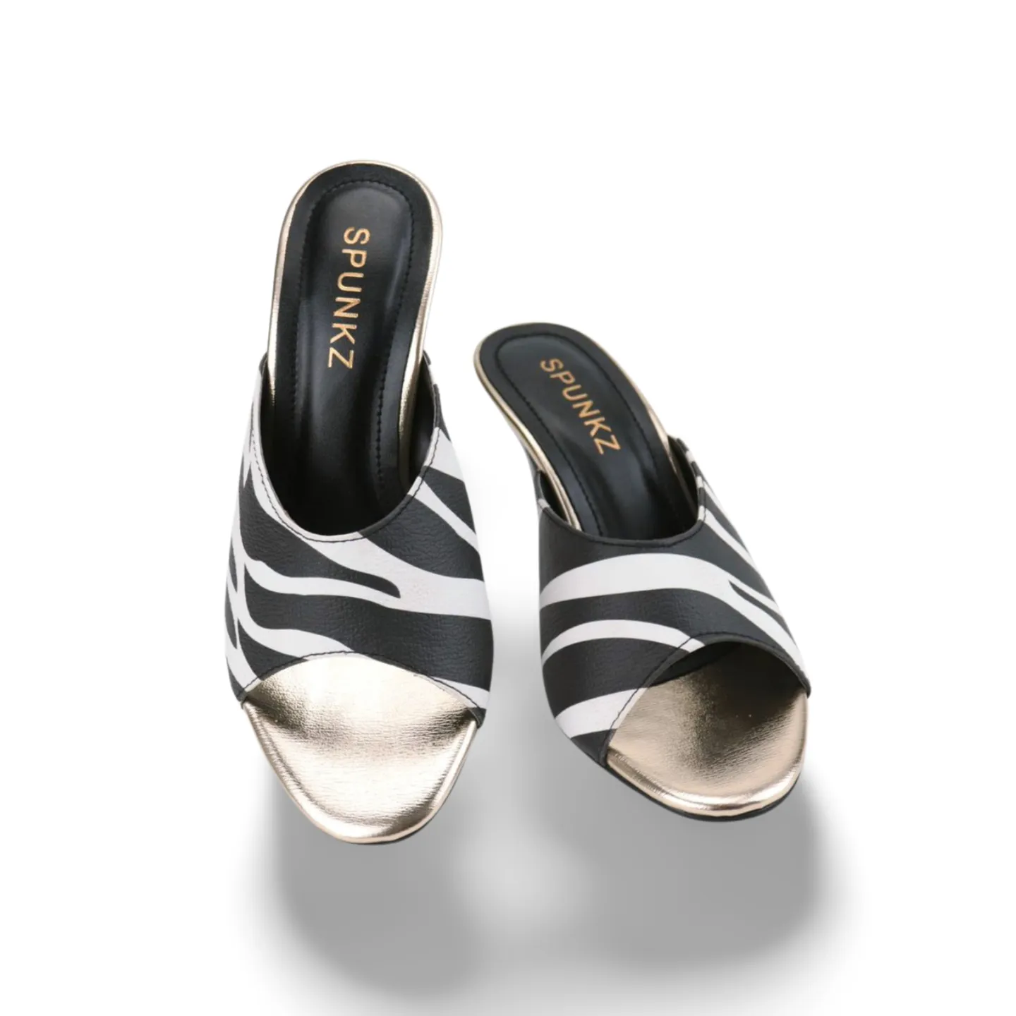 Stylish Zebra Print Heel Sandals