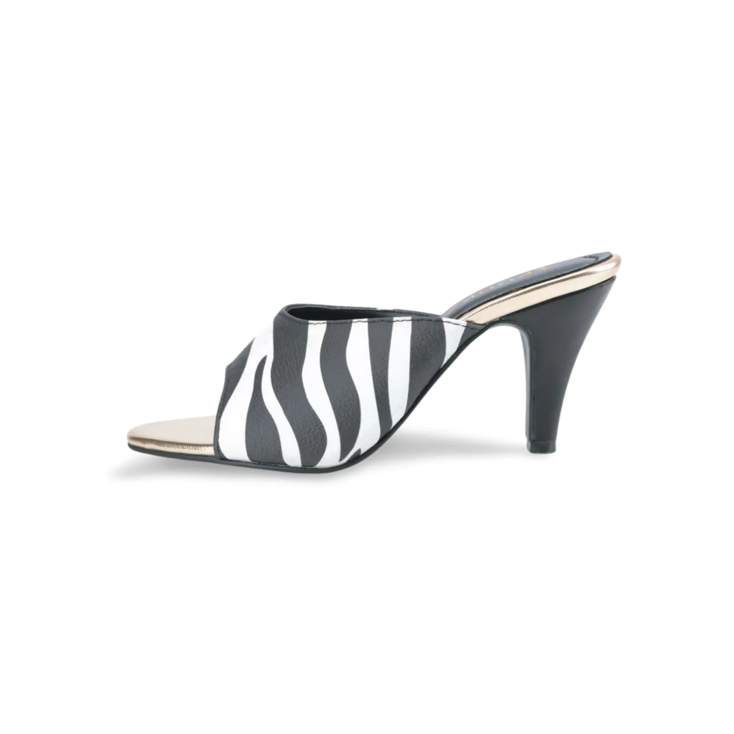 Stylish Zebra Print Heel Sandals