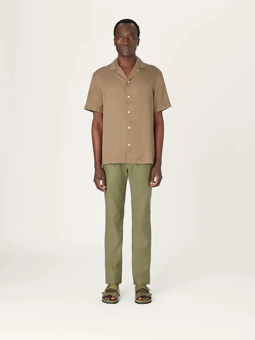 The 24 Trouser Linen || Olive | Linen