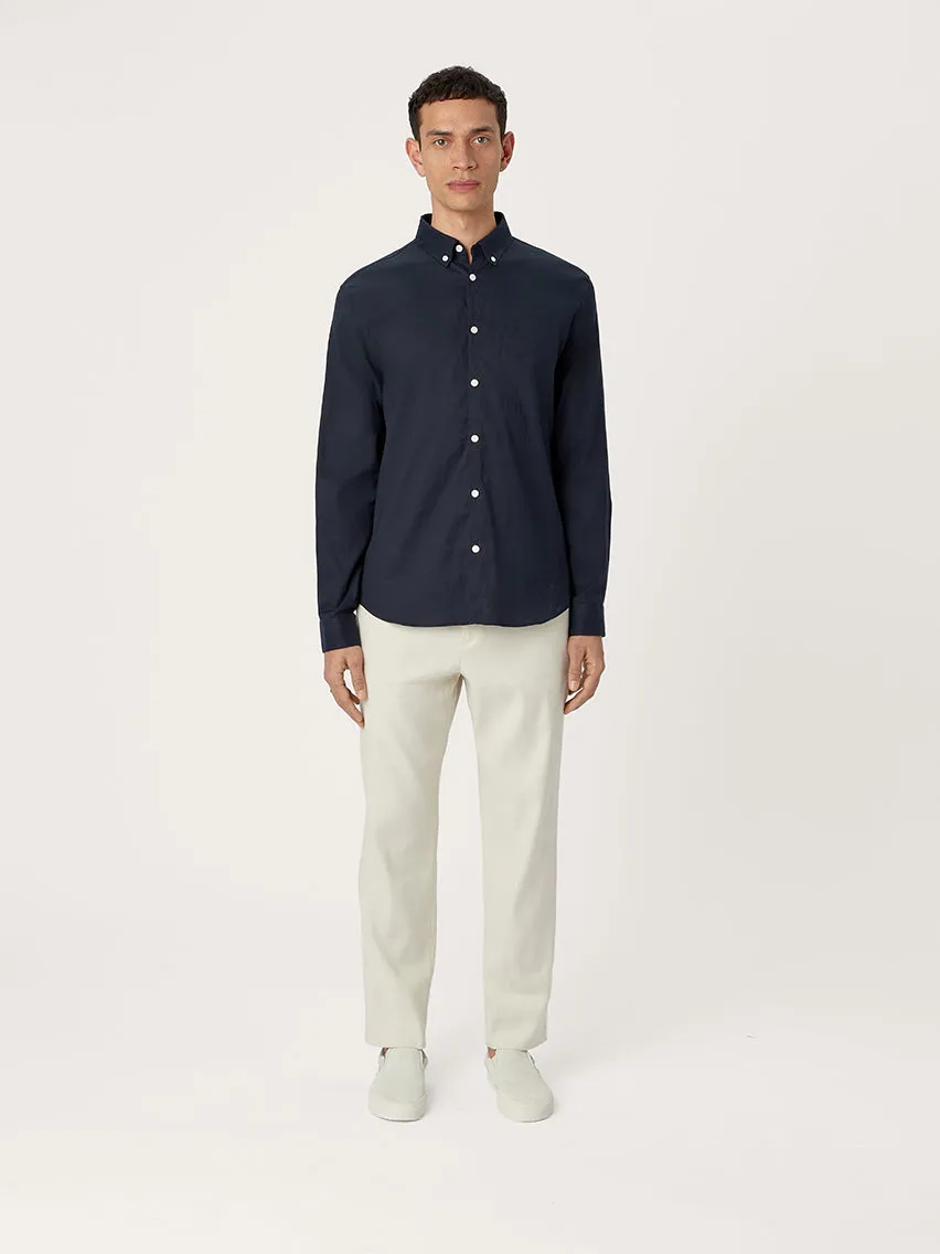 The All Day Shirt Linen Collared || Navy | Linen