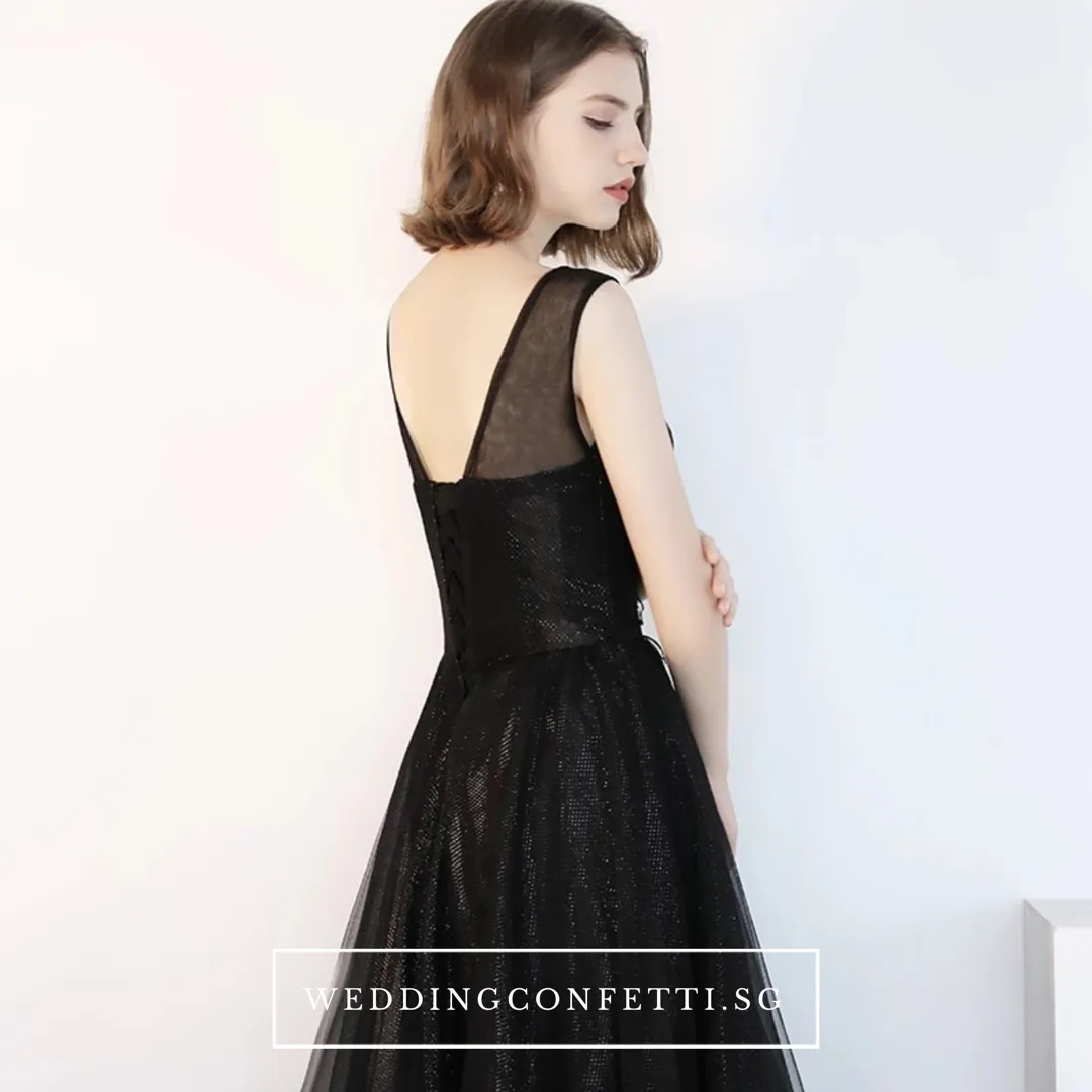 The Cacie Sleeveless Black Gown