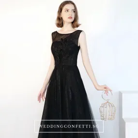 The Cacie Sleeveless Black Gown