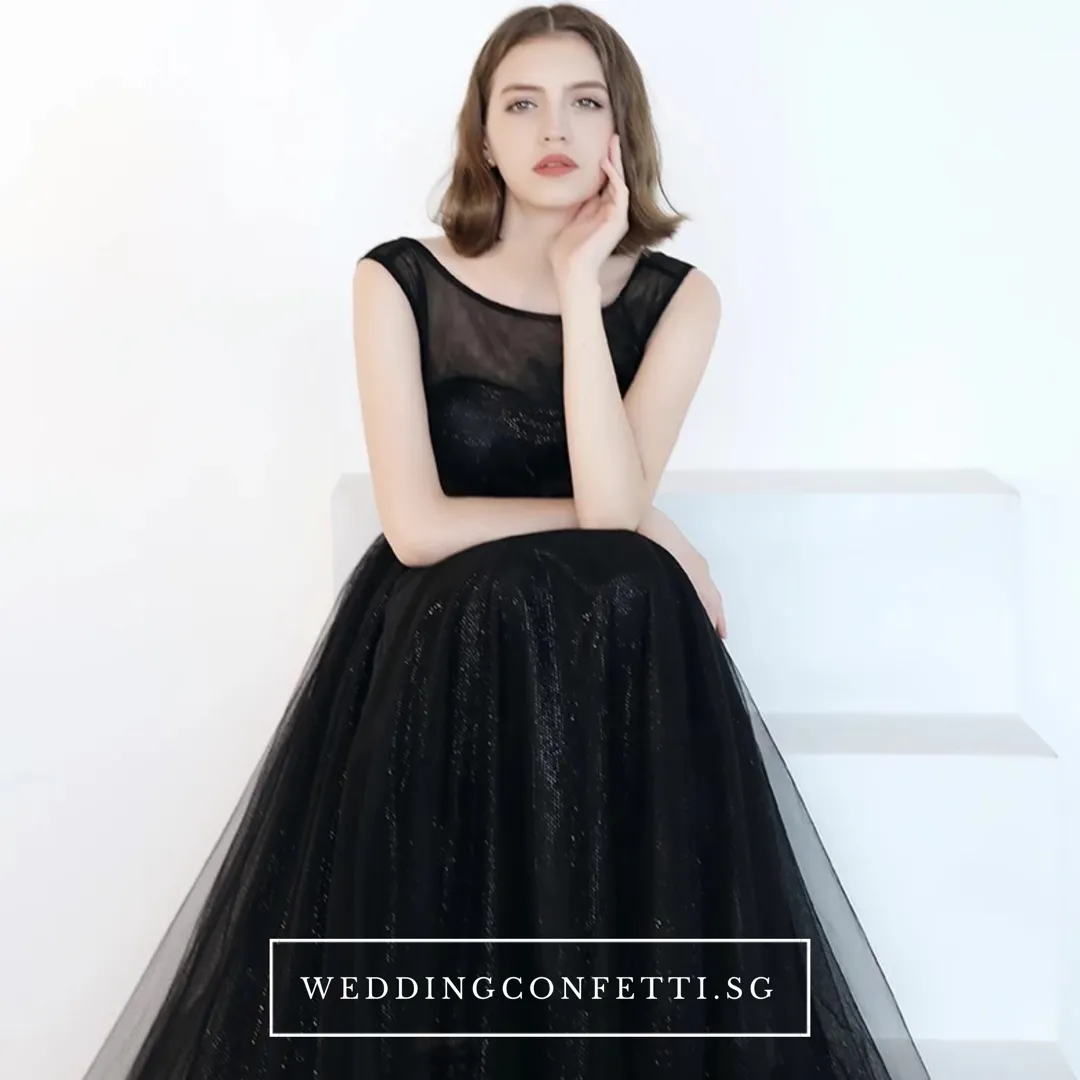 The Cacie Sleeveless Black Gown