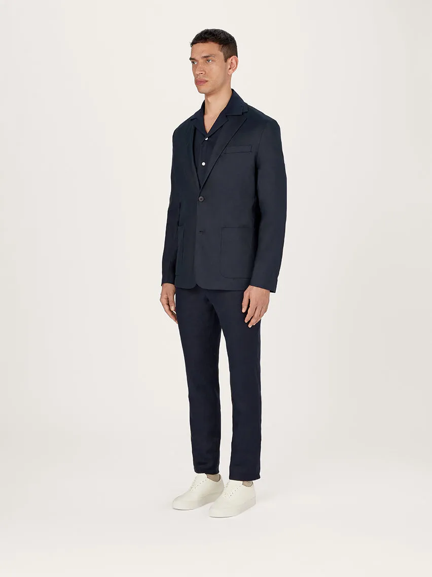 The Linen 24 Blazer || Navy | Linen