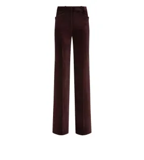 VELVET TAILORED BOOT CUT PANTS