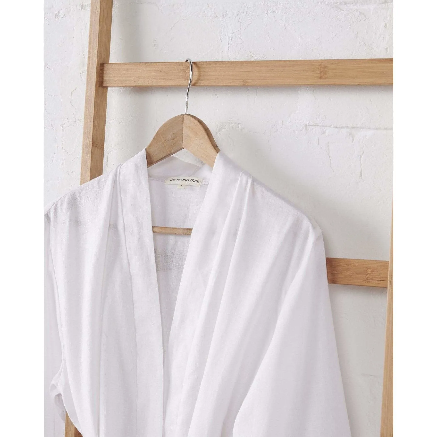 White Linen Bathrobe