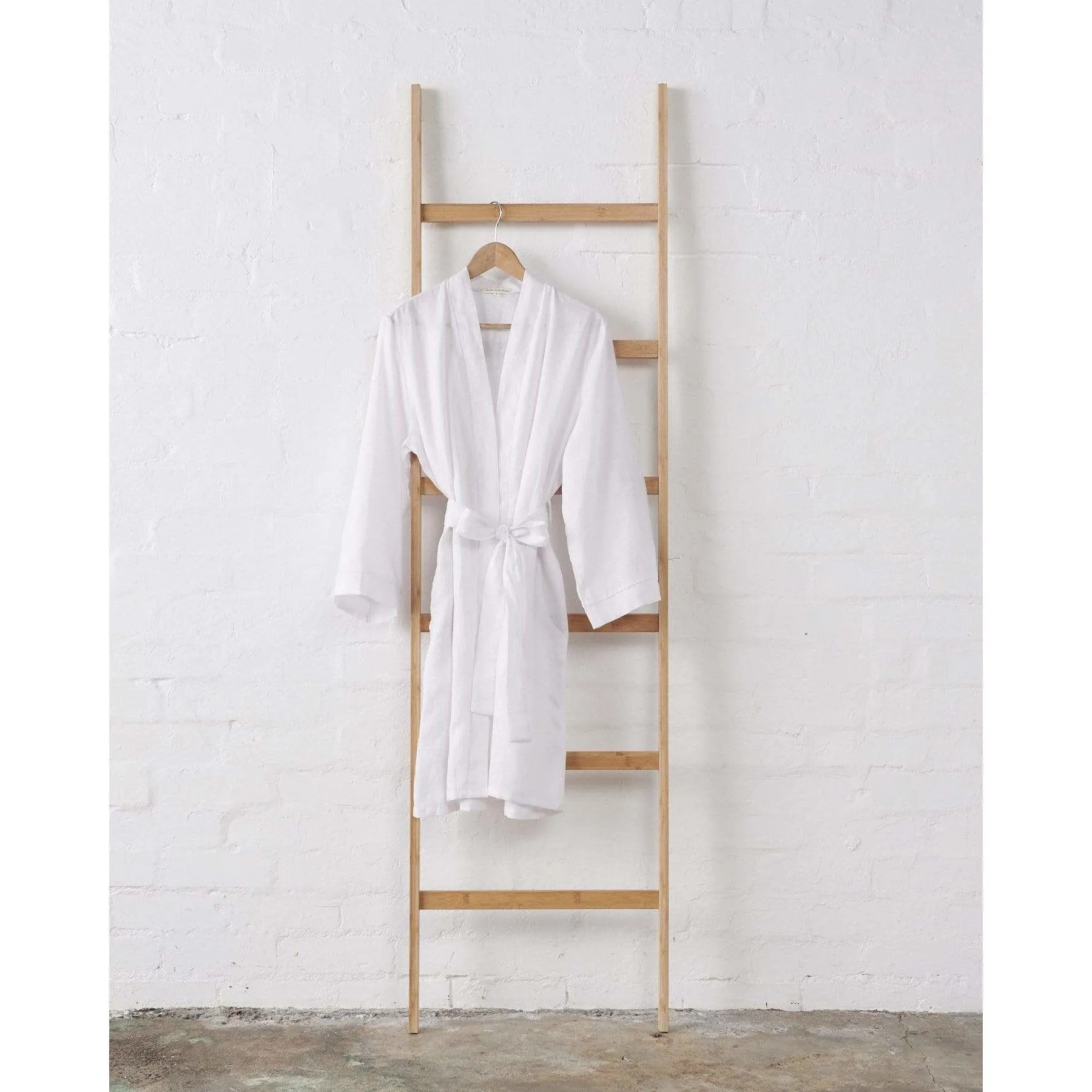 White Linen Bathrobe