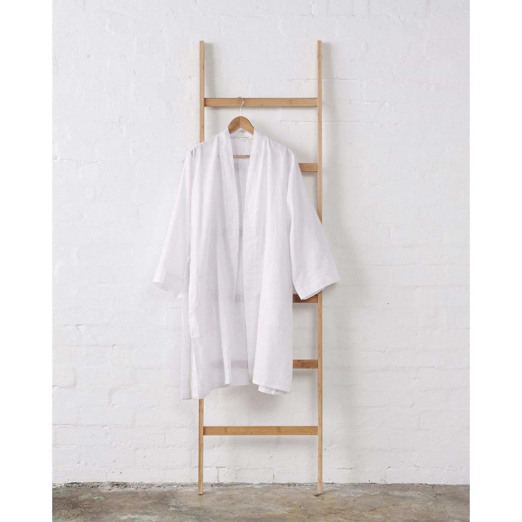 White Linen Bathrobe