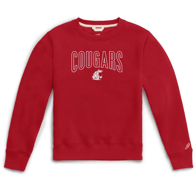 Youth Crimson Washington State Cougars Crew Neck